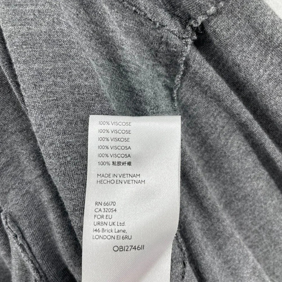 Pilcro Anthropologie Cooper Draped Henley Top Womens S Gray Charcoal Pullover - Picture 11 of 12